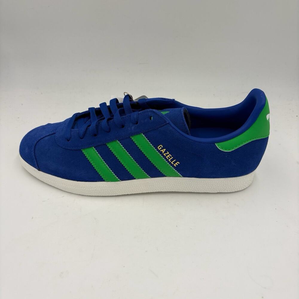 Adidas Gazelle Men's Size 9 Royal Blue Green Suede Retro Low Top Sneakers JH5389
